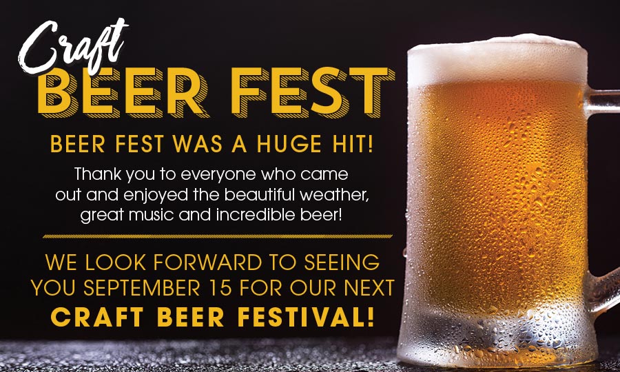 Craft Beer Fest tickets to go on sale soon! Check back by April 25th